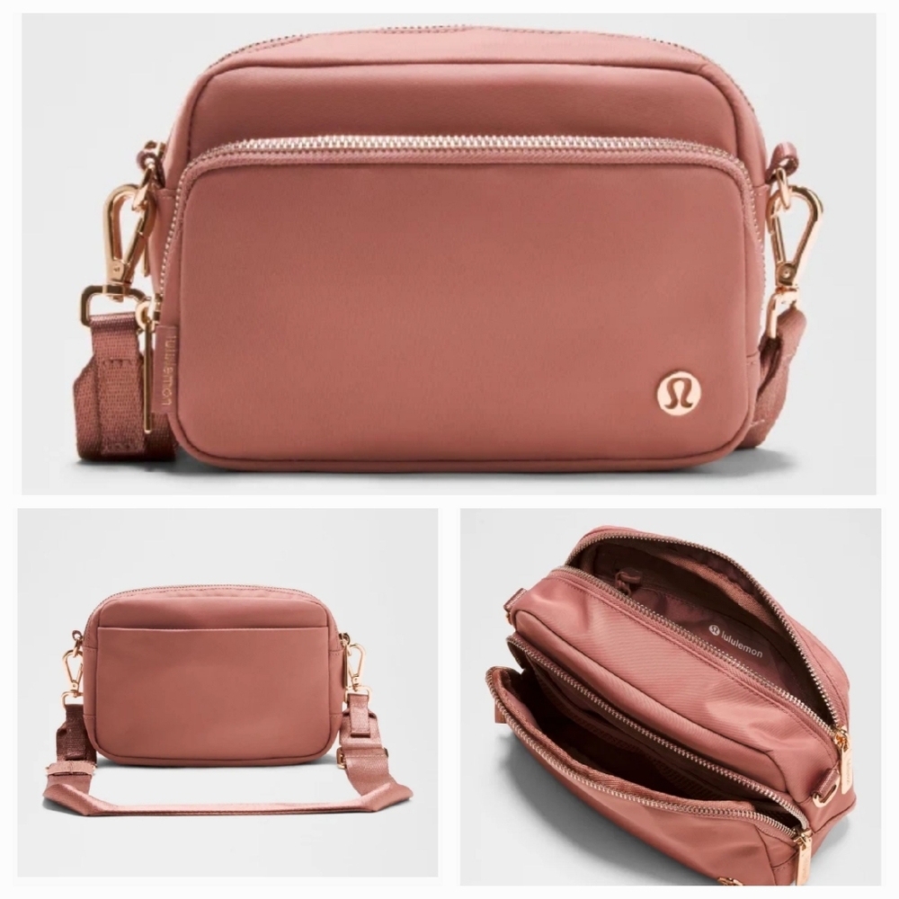 Lululemon Everywhere Crossbody Bag 2L in Spiced Chai / Rose Gold LIKE NEW